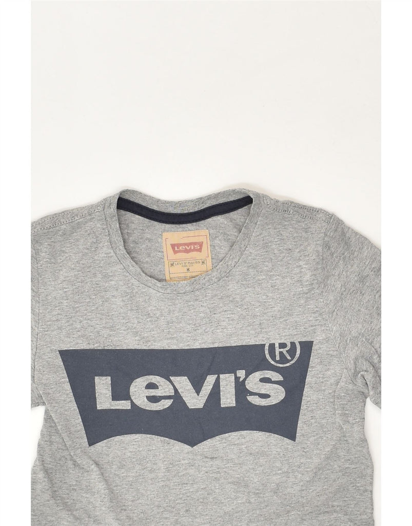 LEVI'S Boys Graphic Top Long Sleeve 7-8 Years Grey Cotton | Vintage Levi's | Thrift | Second-Hand Levi's | Used Clothing | Messina Hembry 