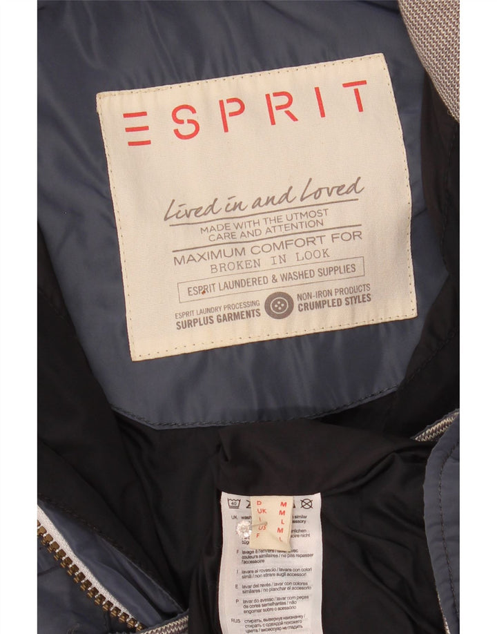 Esprit Mens Utility Jacket UK 38 Medium Blue Polyamide