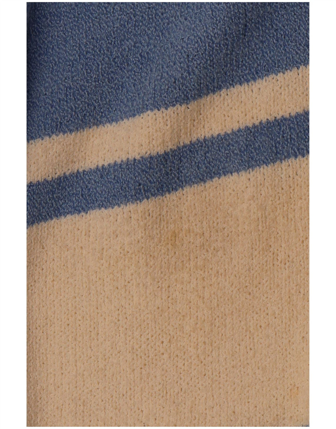 VINTAGE Mens V-Neck Jumper Sweater Large Blue Colourblock