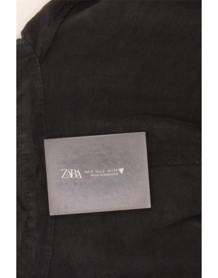 Zara Womens Oversized Playsuit UK 10 Small Black