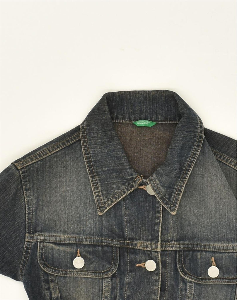 BENETTON Womens Denim Jacket UK 10 Small Blue Cotton | Vintage Benetton | Thrift | Second-Hand Benetton | Used Clothing | Messina Hembry 