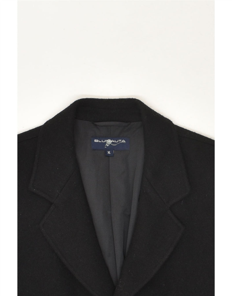 BLUNAUTA Mens 3 Button Blazer Jacket UK 42 XL Black Wool | Vintage Blunauta | Thrift | Second-Hand Blunauta | Used Clothing | Messina Hembry 