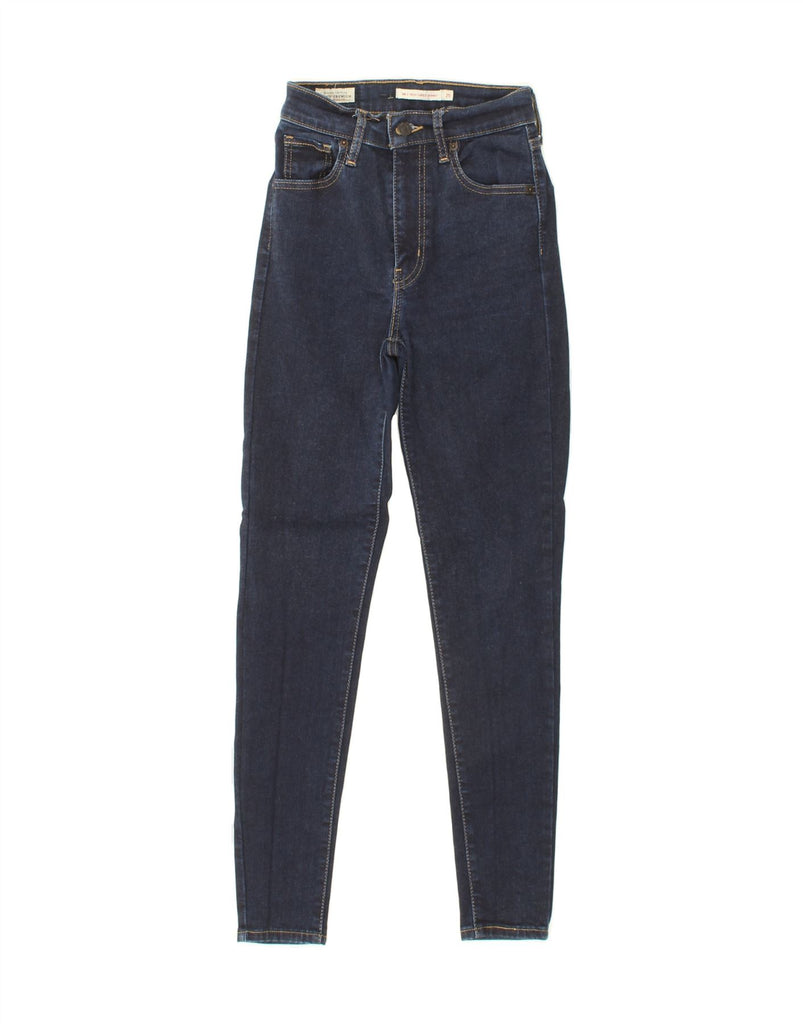 LEVI'S Womens Mile High Super Skinny Jeans W25 L27 Navy Blue Cotton Vintage Levi's and Second-Hand Levi's from Messina Hembry 