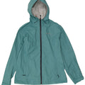 Eddie Bauer Womens Hooded Rain Jacket UK 14 Medium Blue Nylon