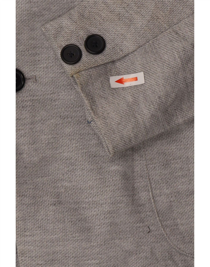 Zara Mens 2 Button Blazer Jacket UK 36 Small Grey