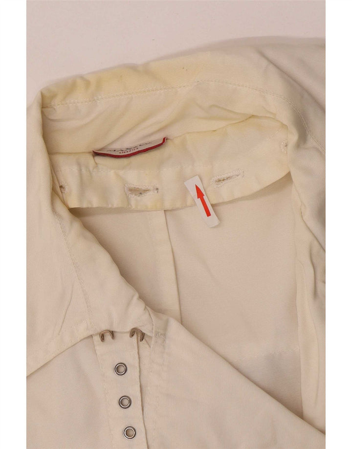Max & Co. Womens Trench Coat UK 14 Medium Off White Polyamide