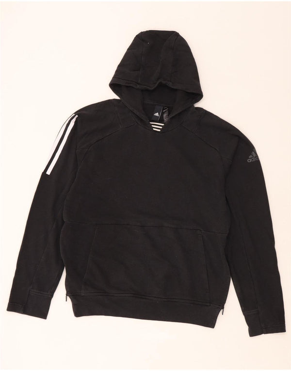 Adidas Mens Hoodie Jumper Small Black Cotton