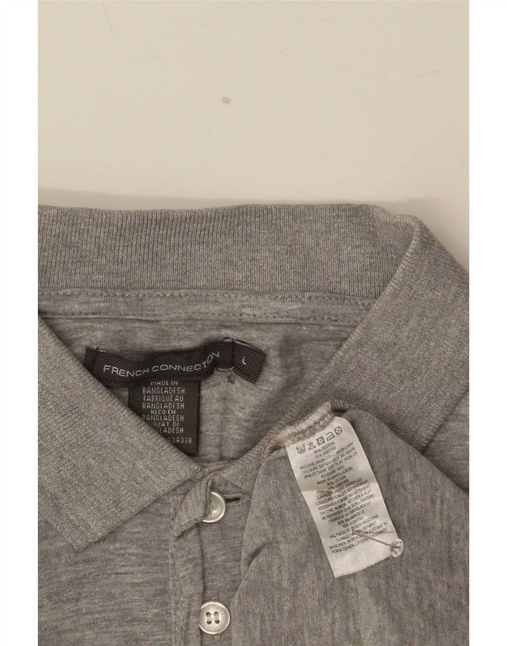 French Connection Mens Polo Shirt Large Grey Cotton