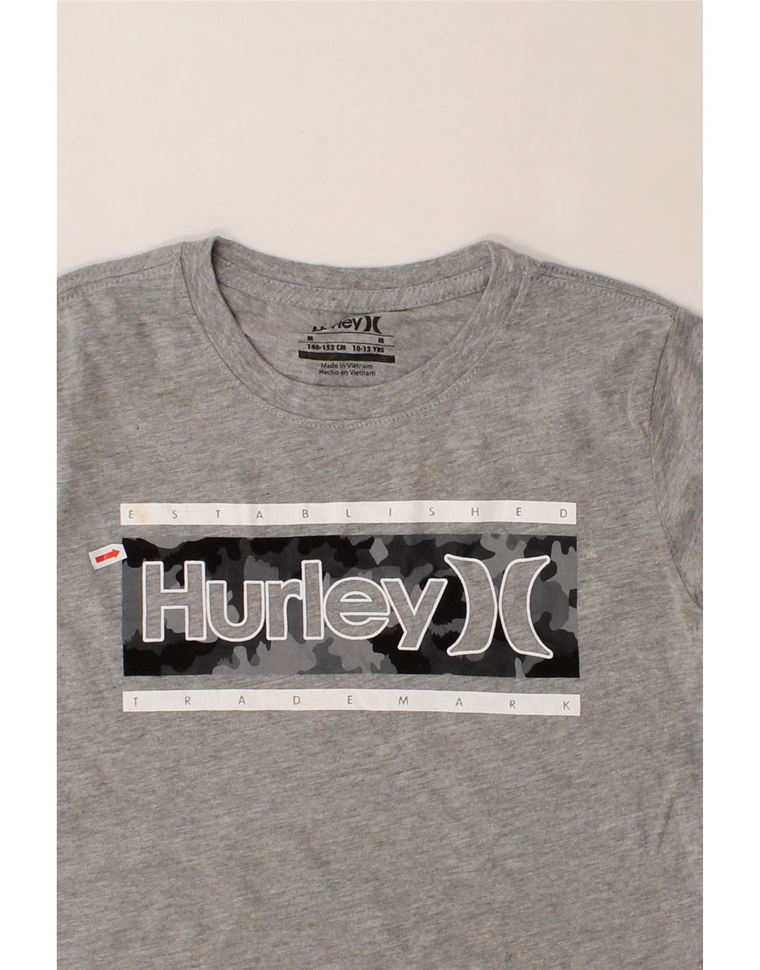 HURLEY Boys Graphic T-Shirt Top 10-11 Years Medium  Grey Vintage Hurley and Second-Hand Hurley from Messina Hembry 