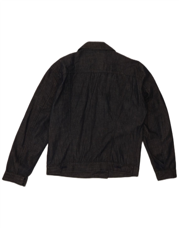 COTTON BELT Womens Bomber Jacket UK 16 Large Black Cotton