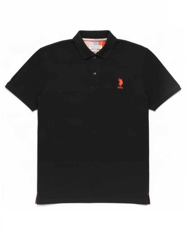U.S. Polo Assn. Mens Slim Shirt Medium Black Cotton