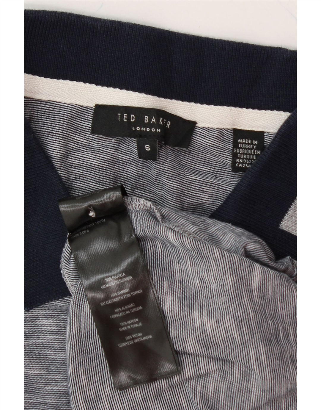 TED BAKER Mens Polo Shirt Size 6 2XL Grey Flecked Cotton Vintage Ted Baker and Second-Hand Ted Baker from Messina Hembry 