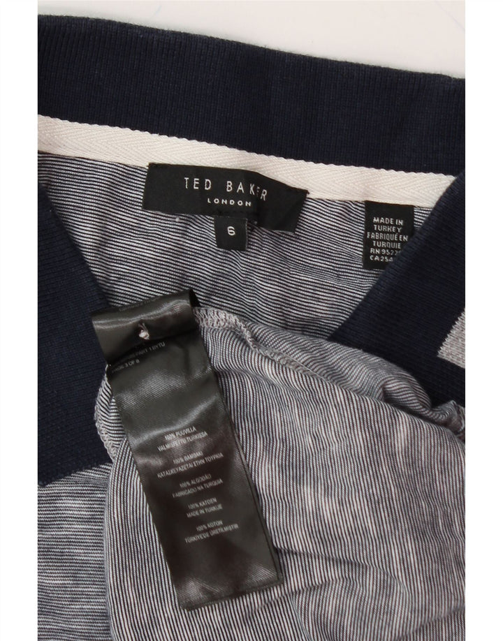 TED BAKER Mens Polo Shirt Size 6 2XL Grey Flecked Cotton Vintage Ted Baker and Second-Hand Ted Baker from Messina Hembry 