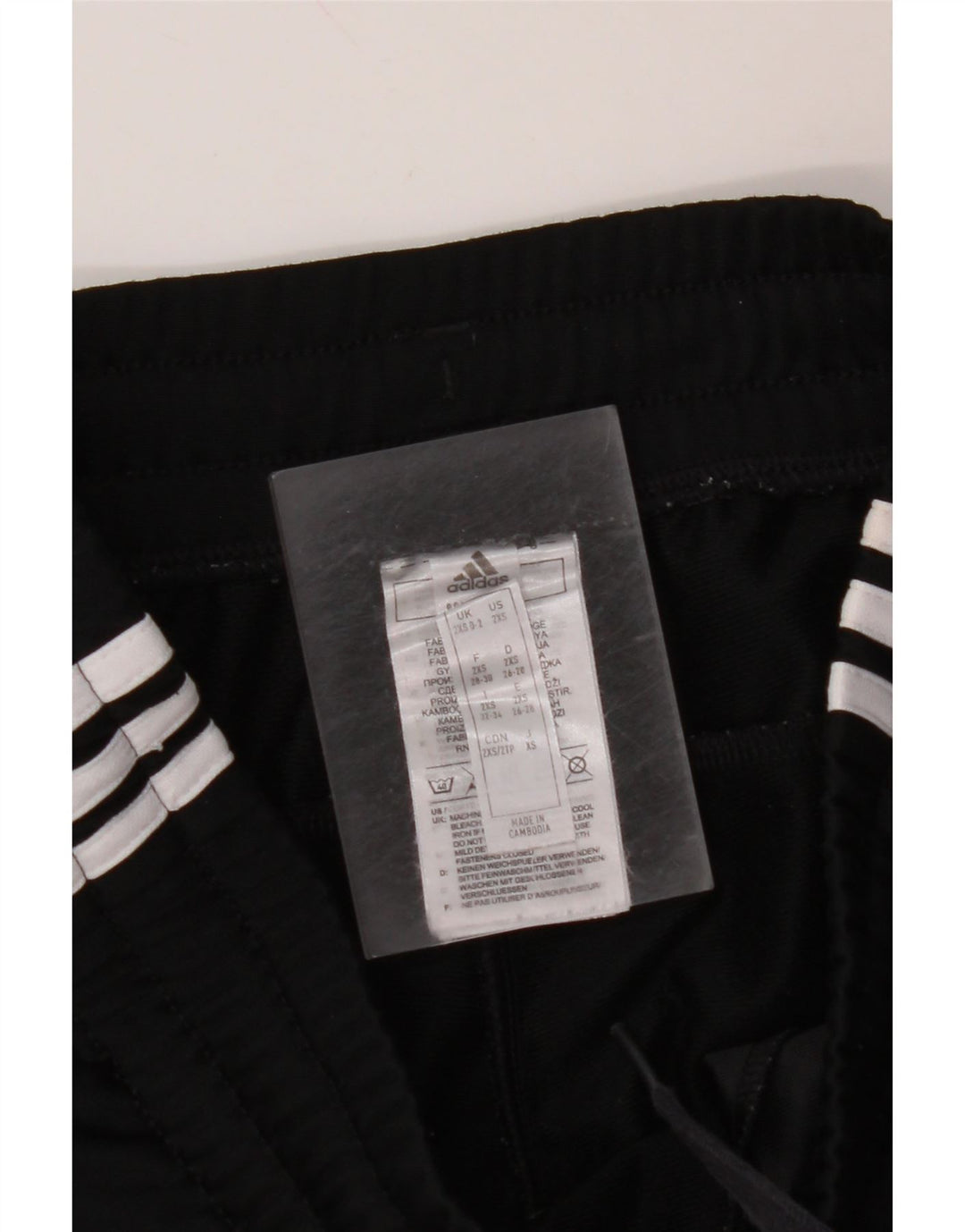 ADIDAS Womens Tracksuit Trousers UK 0/2 2XS Black Polyester