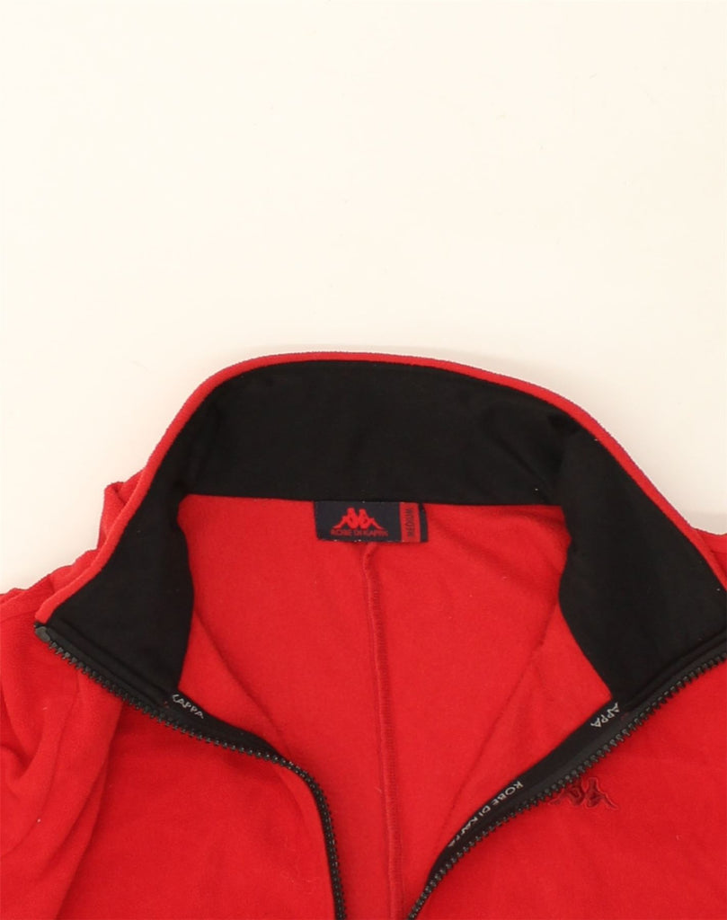 KAPPA Mens Fleece Jacket UK 38 Medium Red Polyester | Vintage Kappa | Thrift | Second-Hand Kappa | Used Clothing | Messina Hembry 