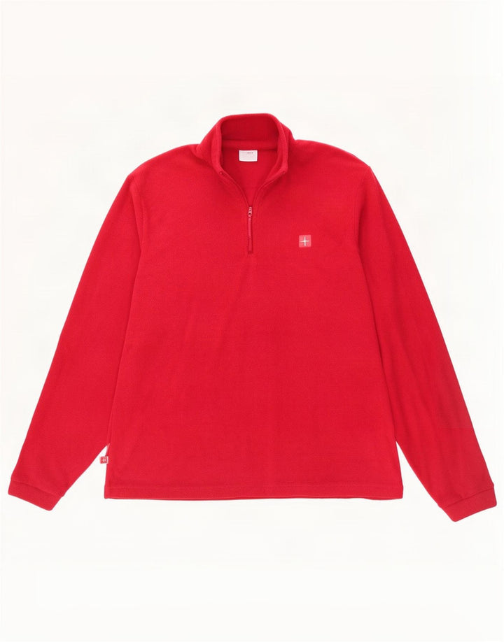 Mountain Warehouse Womens Zip Neck Fleece Jumper UK 14 Large Red Polyester