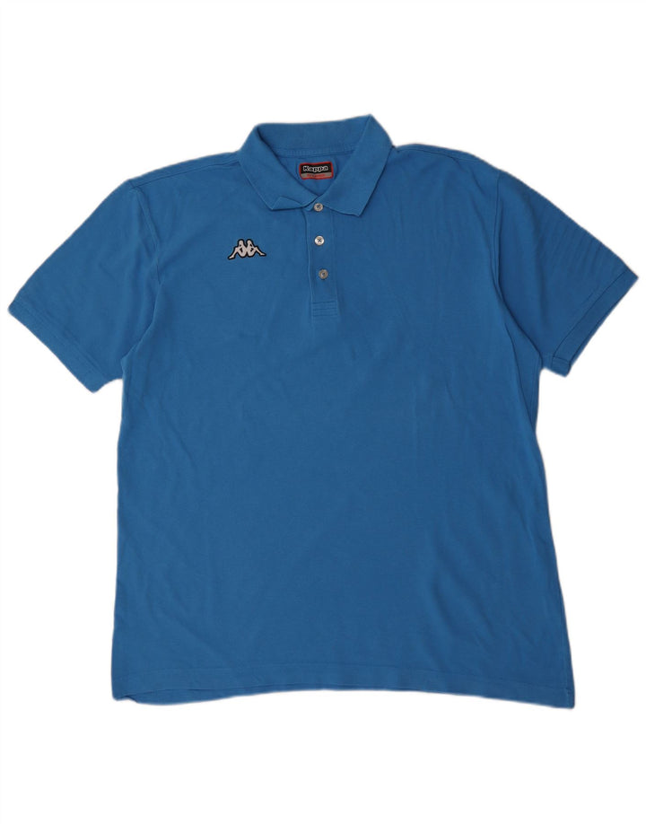 Kappa Mens Polo Shirt  2XL Blue Cotton