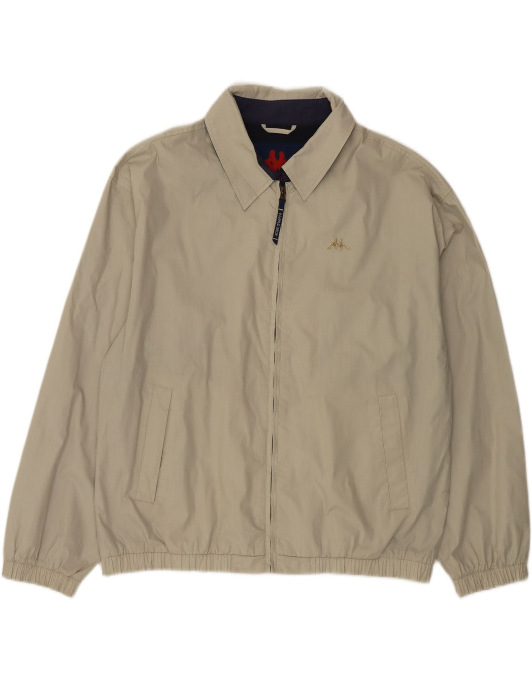 Kappa Mens Bomber Jacket UK 40 Large Beige Polyester