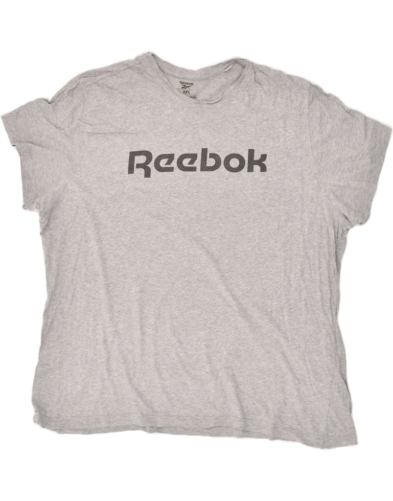 REEBOK Mens Graphic T-Shirt Top 3XL Grey | Vintage Reebok | Thrift | Second-Hand Reebok | Used Clothing | Messina Hembry 