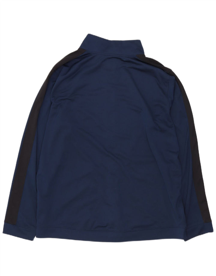 UNDER ARMOUR Mens Tracksuit Top Jacket 2XL Navy Blue Colourblock Polyester