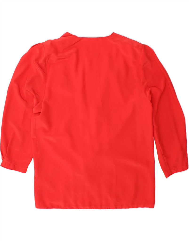 VINTAGE Womens 2 Button Blazer Jacket UK 16 Large Red Polyester Vintage Vintage and Second-Hand Vintage from Messina Hembry 