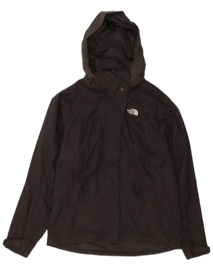 The North Face Womens Hooded Windbreaker Jacket UK 14 Medium Black Nylon