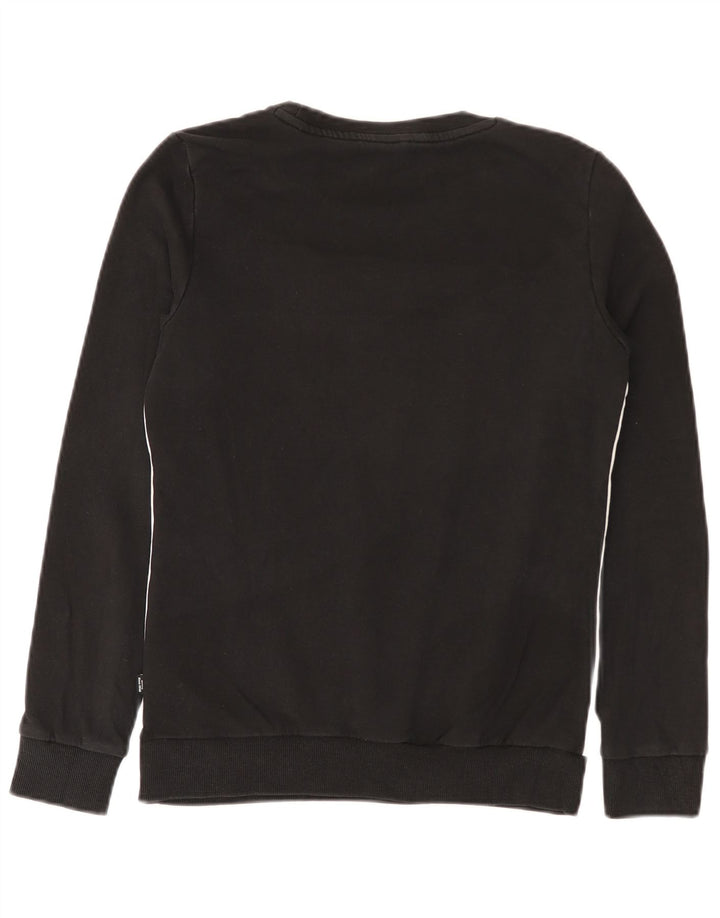 Puma Womens Graphic Sweatshirt Jumper UK 10 Small Black Colourblock
