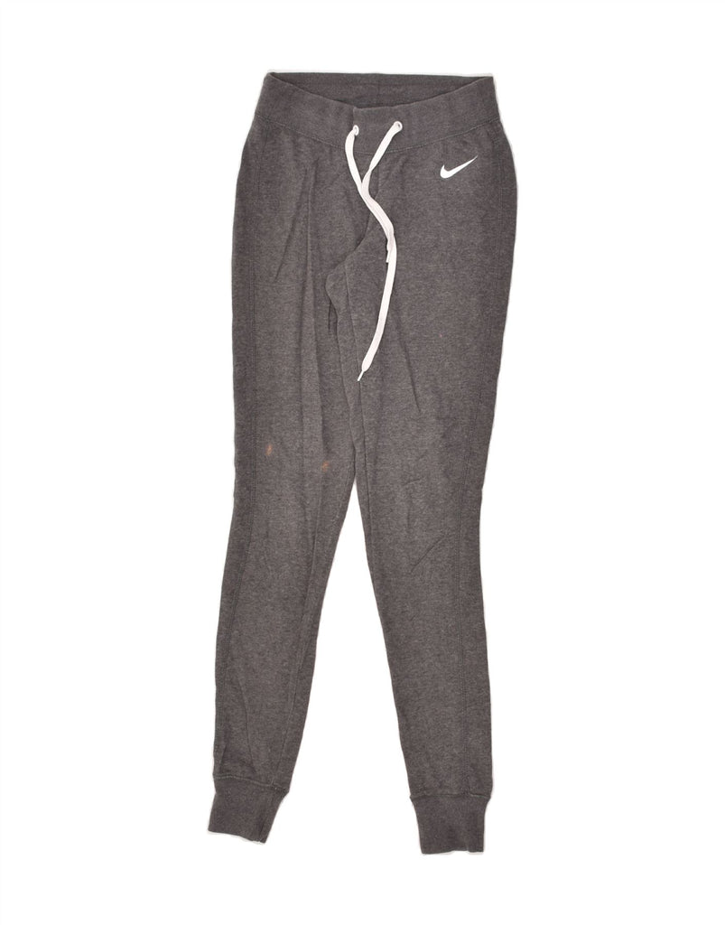 NIKE Womens Tracksuit Trousers Joggers UK 6 XS Grey Cotton | Vintage Nike | Thrift | Second-Hand Nike | Used Clothing | Messina Hembry 