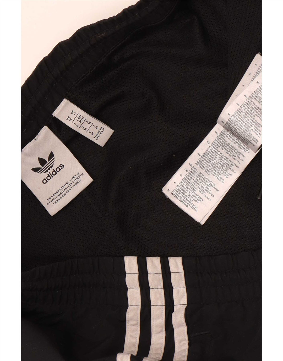 Adidas Mens Tracksuit Trousers Joggers Medium Black Colourblock Polyester