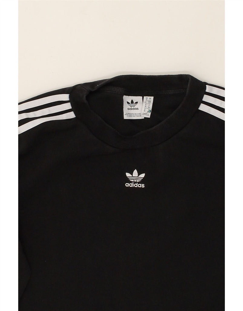 ADIDAS Womens Sweatshirt Jumper UK 10 Small Black Cotton | Vintage Adidas | Thrift | Second-Hand Adidas | Used Clothing | Messina Hembry 