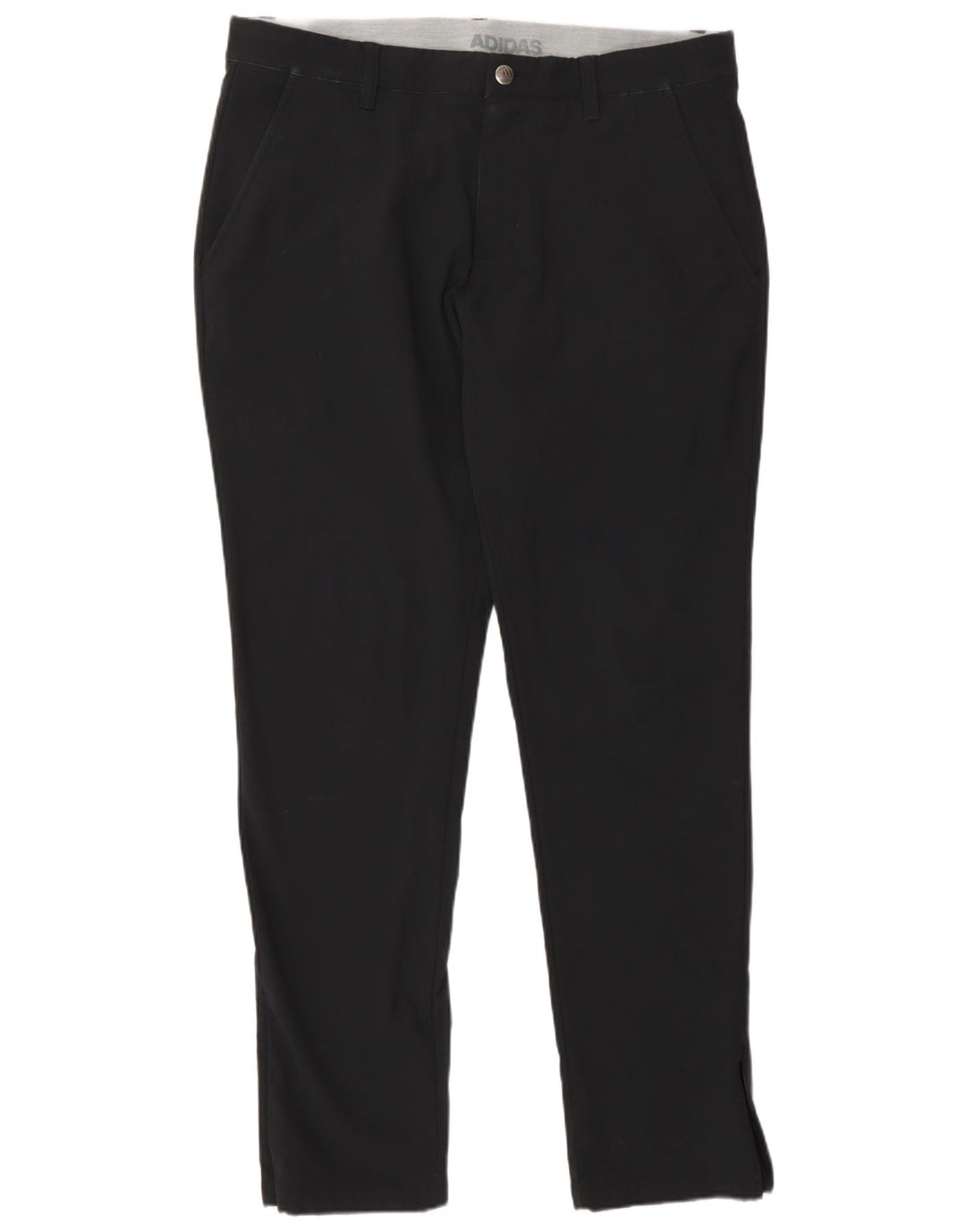 Adidas Mens Slim Chino Trousers  W34 L32 Black Polyester