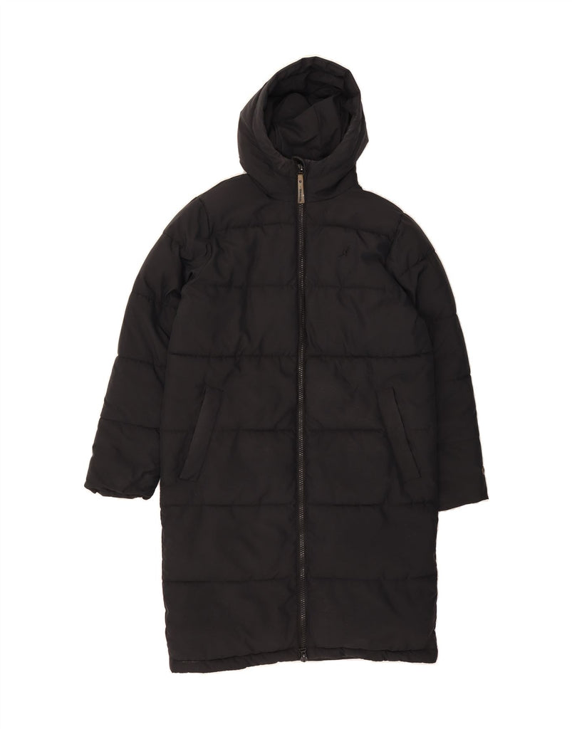 KANGOL Womens Hooded Padded Coat UK 8 Small Black Nylon Vintage Kangol and Second-Hand Kangol from Messina Hembry 