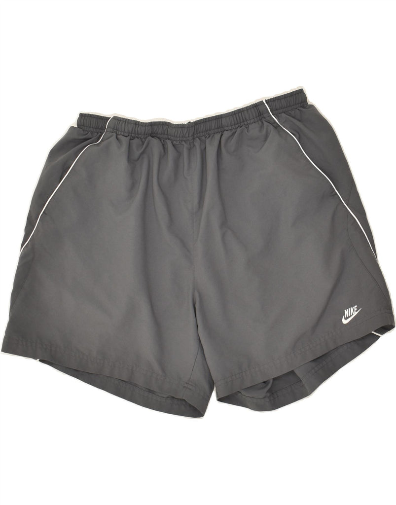 NIKE Mens Sport Shorts 2XL Grey Polyester | Vintage Nike | Thrift | Second-Hand Nike | Used Clothing | Messina Hembry 