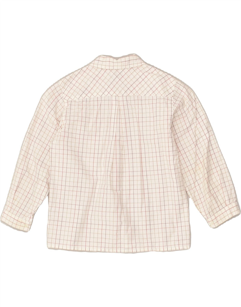 TRUSSARDI Boys Shirt 4-5 Years Off White Check Cotton | Vintage Trussardi | Thrift | Second-Hand Trussardi | Used Clothing | Messina Hembry 