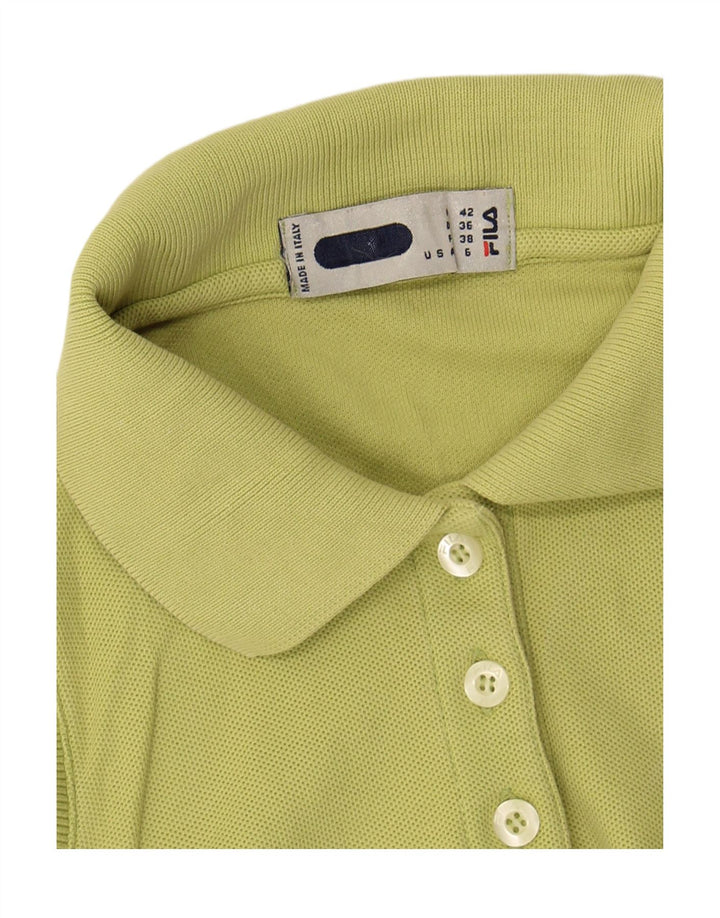 FILA Womens Sleeveless Polo Shirt IT 42 Medium Green