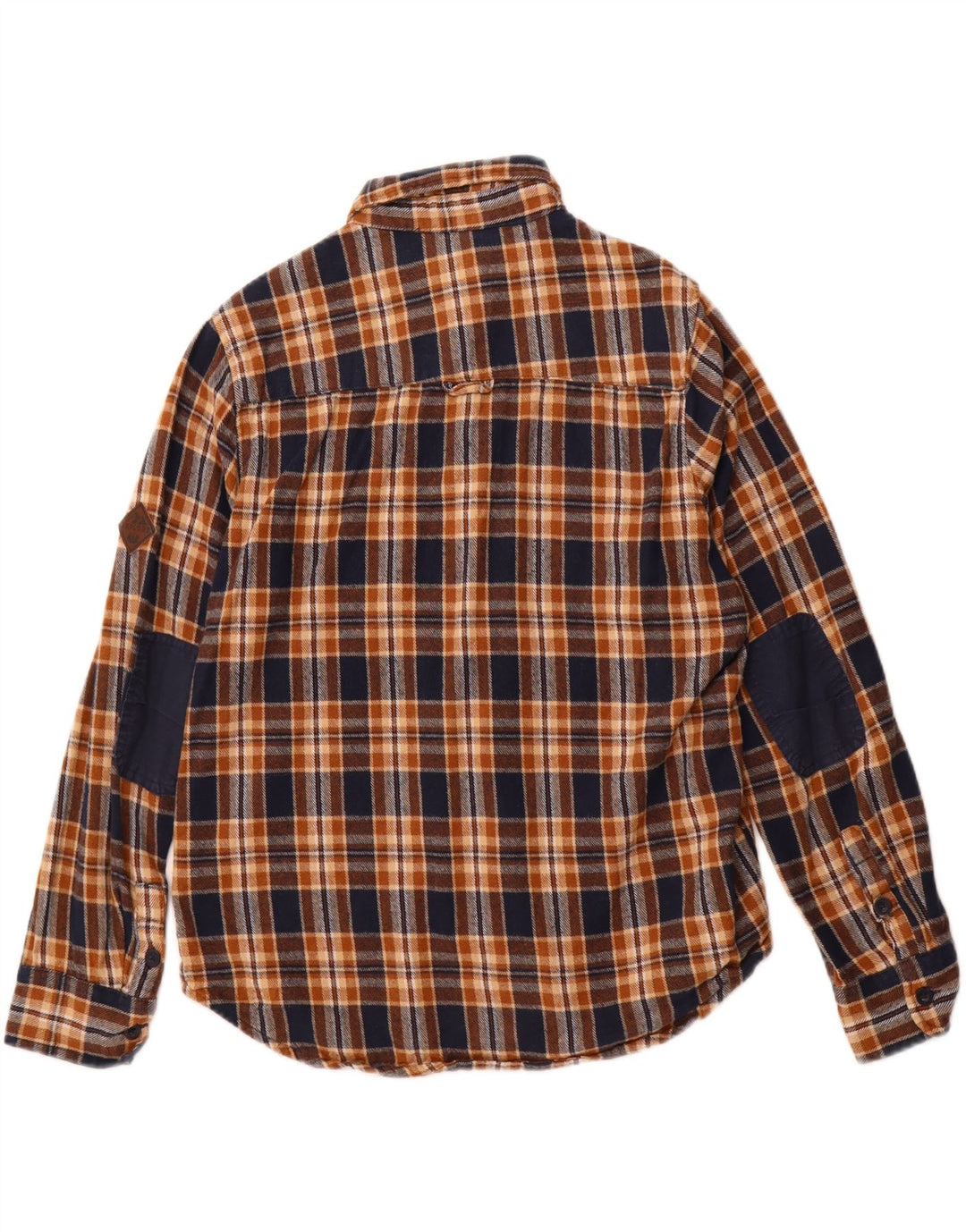 MOUNTAIN WAREHOUSE Mens Grant Fit Flannel Shirt Large Brown Check Cotton