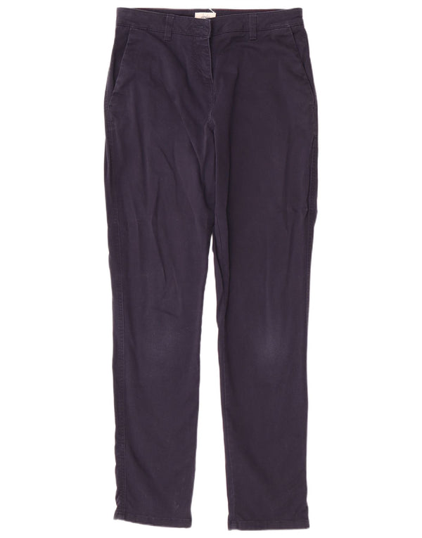 Joules Womens Slim Chino Trousers UK 10 Small W28 L30 Navy Blue Cotton