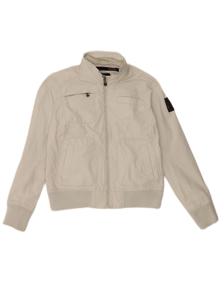 BOMBOOGIE Womens Bomber Jacket UK 18 XL White