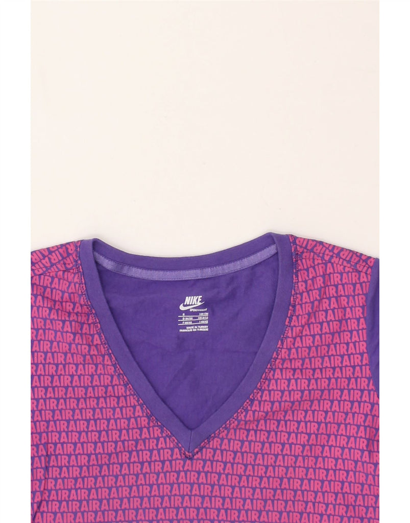 NIKE Womens Graphic T-Shirt Top UK 8/10 Small Purple Cotton | Vintage Nike | Thrift | Second-Hand Nike | Used Clothing | Messina Hembry 