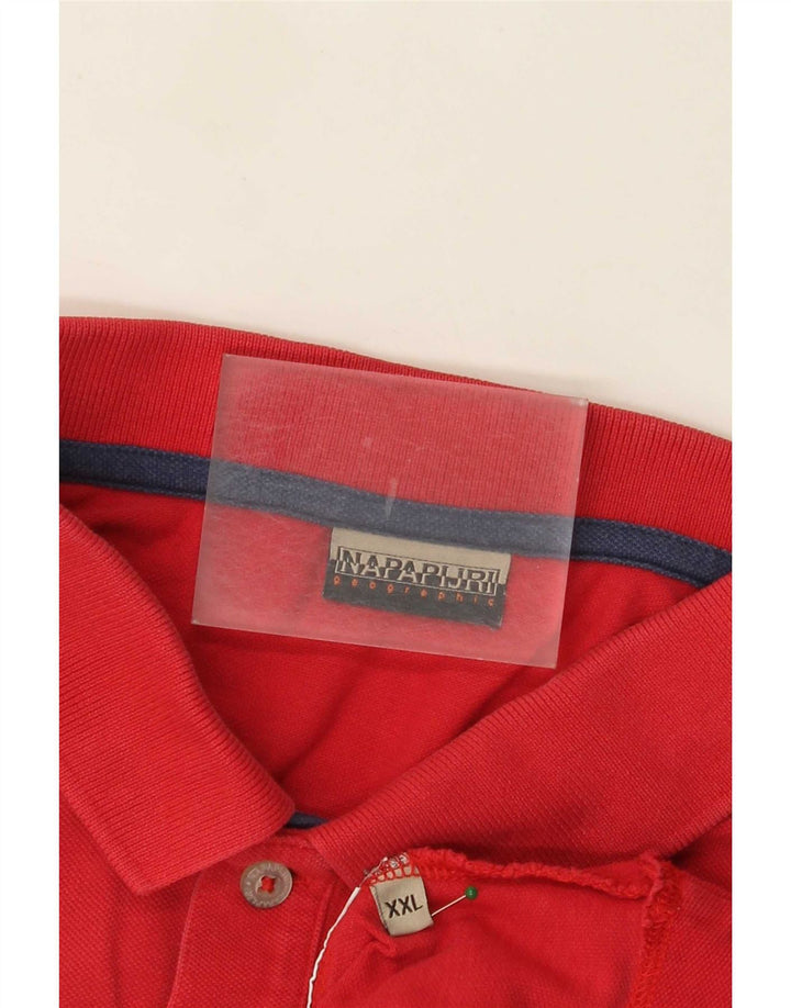 Napapijri Mens Polo Shirt 2XL Red