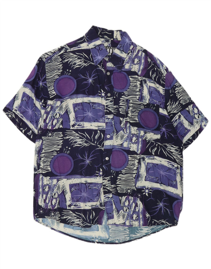 Rob Roy Mens Short Sleeve Shirt XL Multicoloured Patchwork Rayon