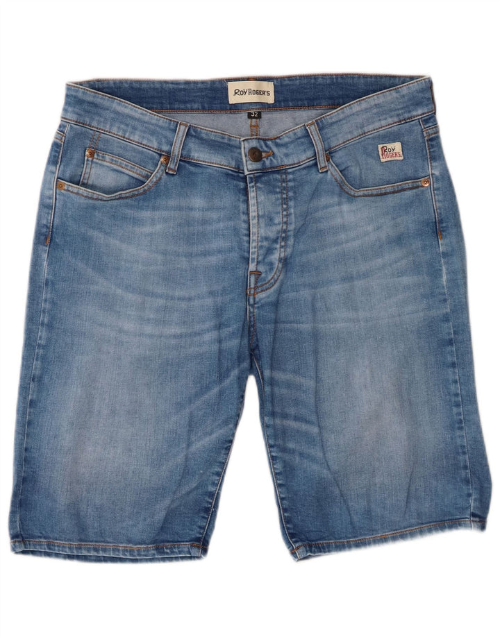 Roy Rogers Mens Denim Shorts W32 Medium Blue Cotton