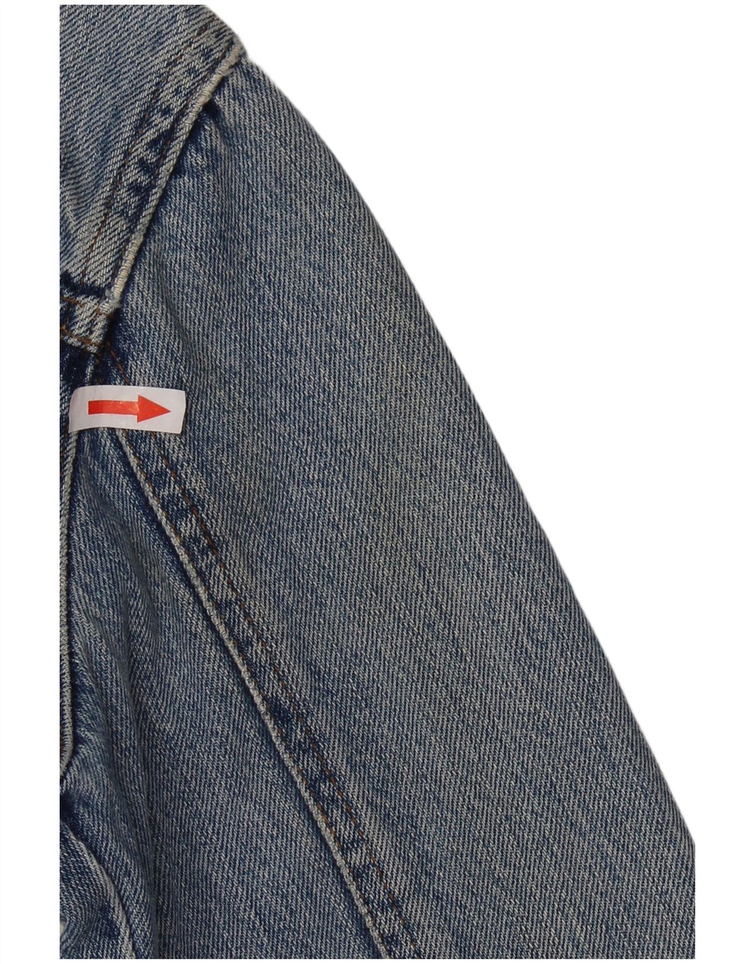 VINTAGE Womens Crop Denim Jacket UK 14 Medium Blue