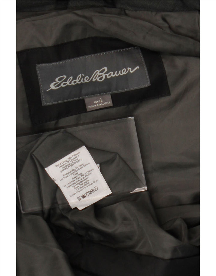 EDDIE BAUER Mens Padded Gilet UK 40 Large Black Polyester