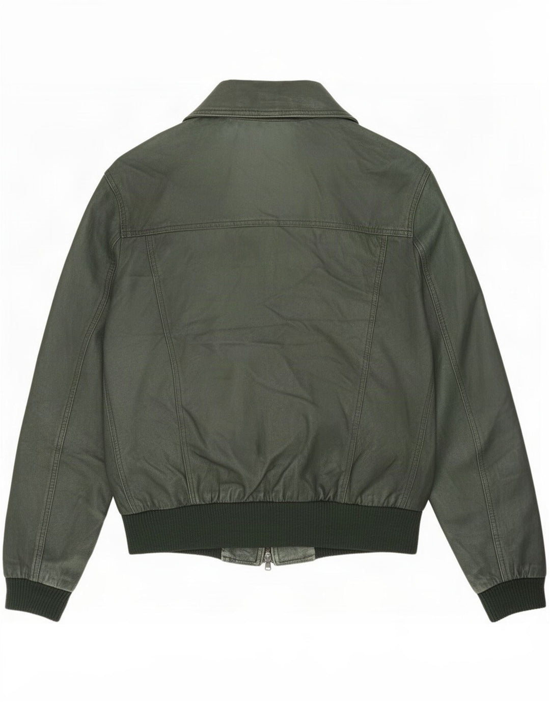 Vintage Mens Leather Jacket UK 44 2XL Green