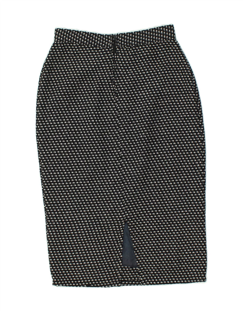 VINTAGE Womens High Waist Pencil Skirt Medium W26  Black Spotted Acrylic | Vintage Vintage | Thrift | Second-Hand Vintage | Used Clothing | Messina Hembry 