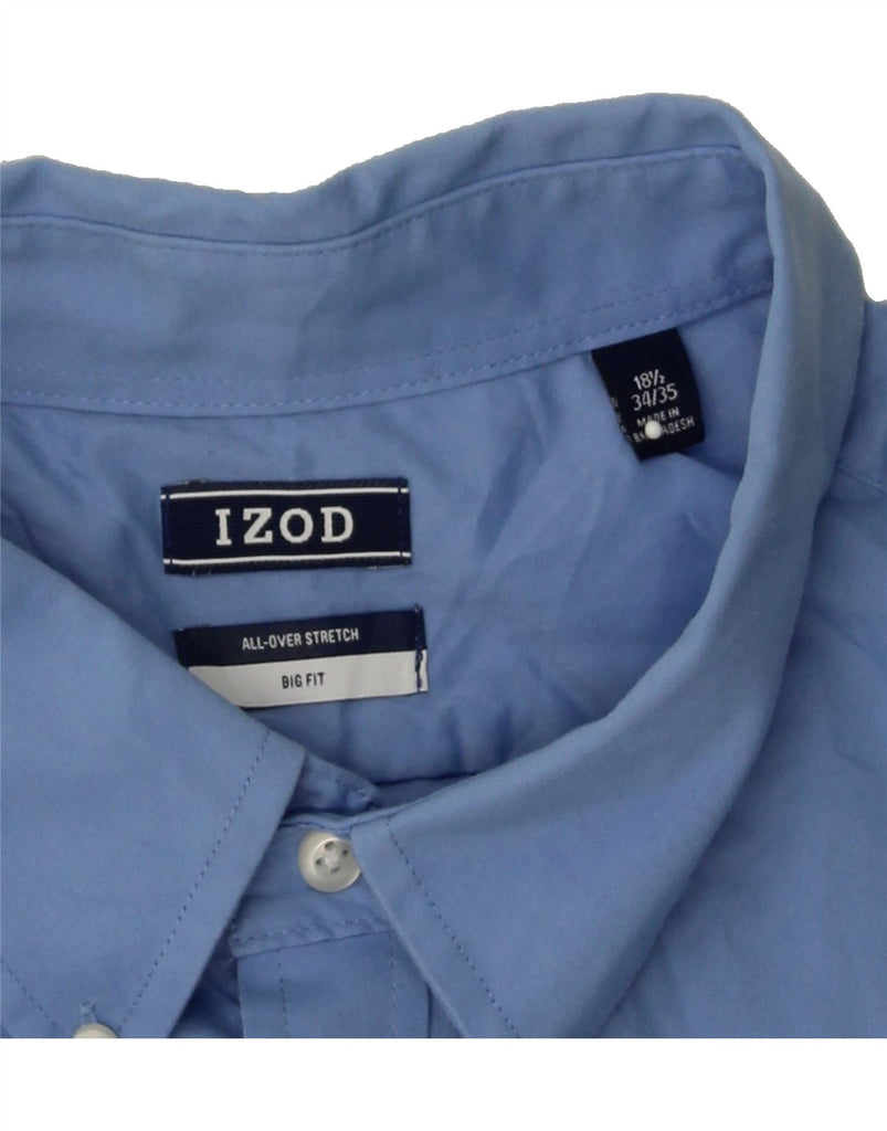 IZOD Mens Big Shirt Size 18 1/2 2XL Beige Striped Cotton Vintage Izod and Second-Hand Izod from Messina Hembry 