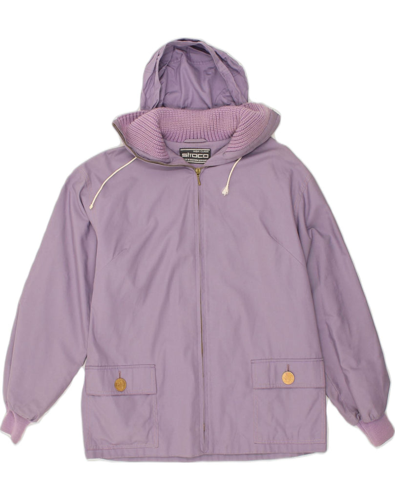 VINTAGE Womens Hooded Utility Jacket UK 18 XL Purple | Vintage Vintage | Thrift | Second-Hand Vintage | Used Clothing | Messina Hembry 