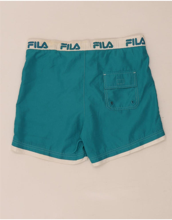 Fila Mens Graphic Regular Swimming Shorts Medium Turquoise Colourblock