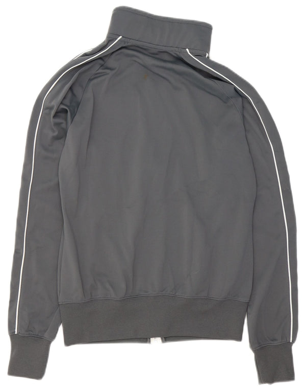 Nike Womens Graphic Tracksuit Top Jacket Small Grey Polyester
